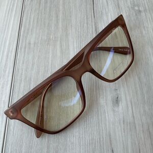 Quay Australia Brown Matte Cat Eye Blue Light Glasses - CEO
